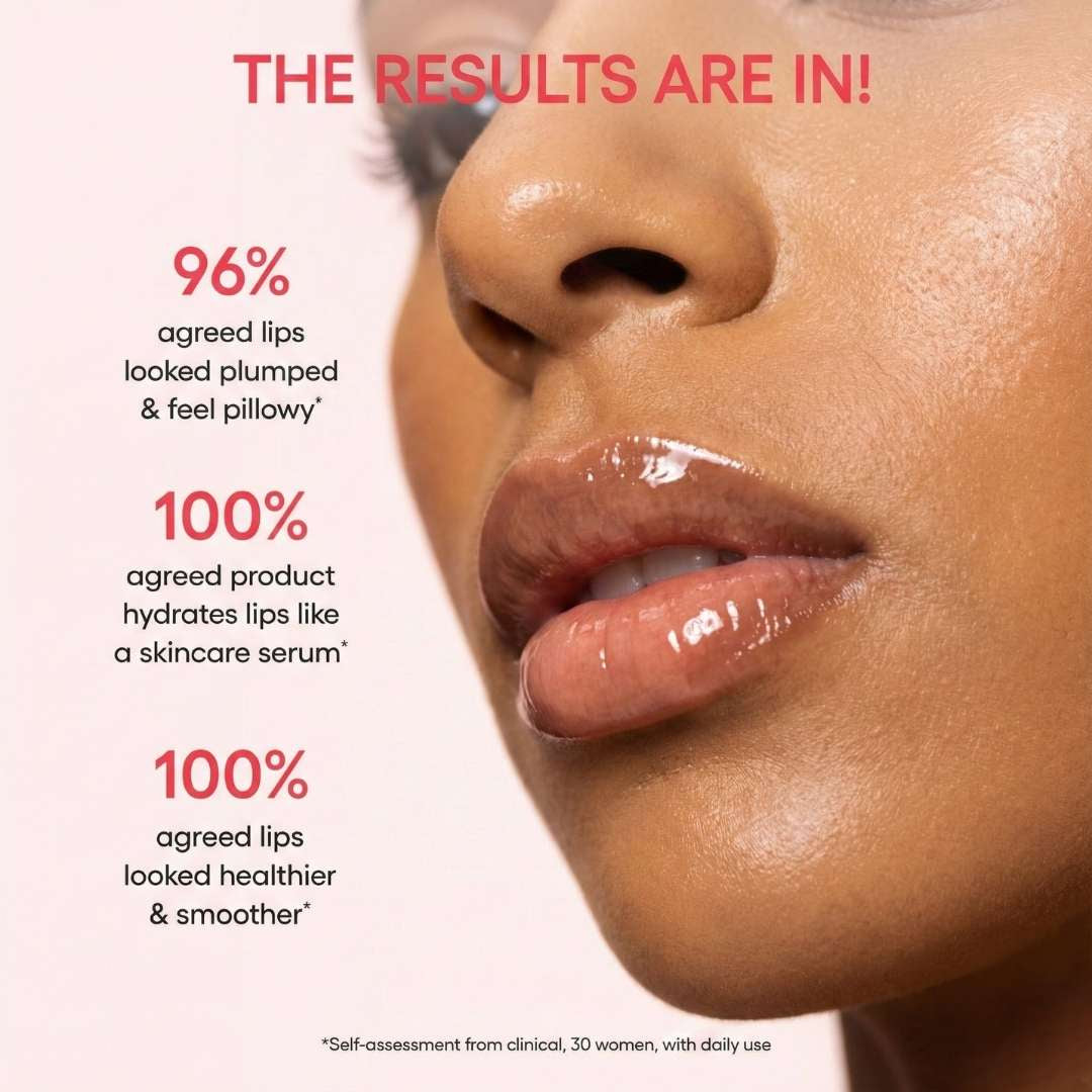 Glossy lips wearing Lip Glaze