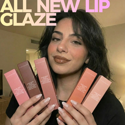 Model holding Lip Glaze tubes