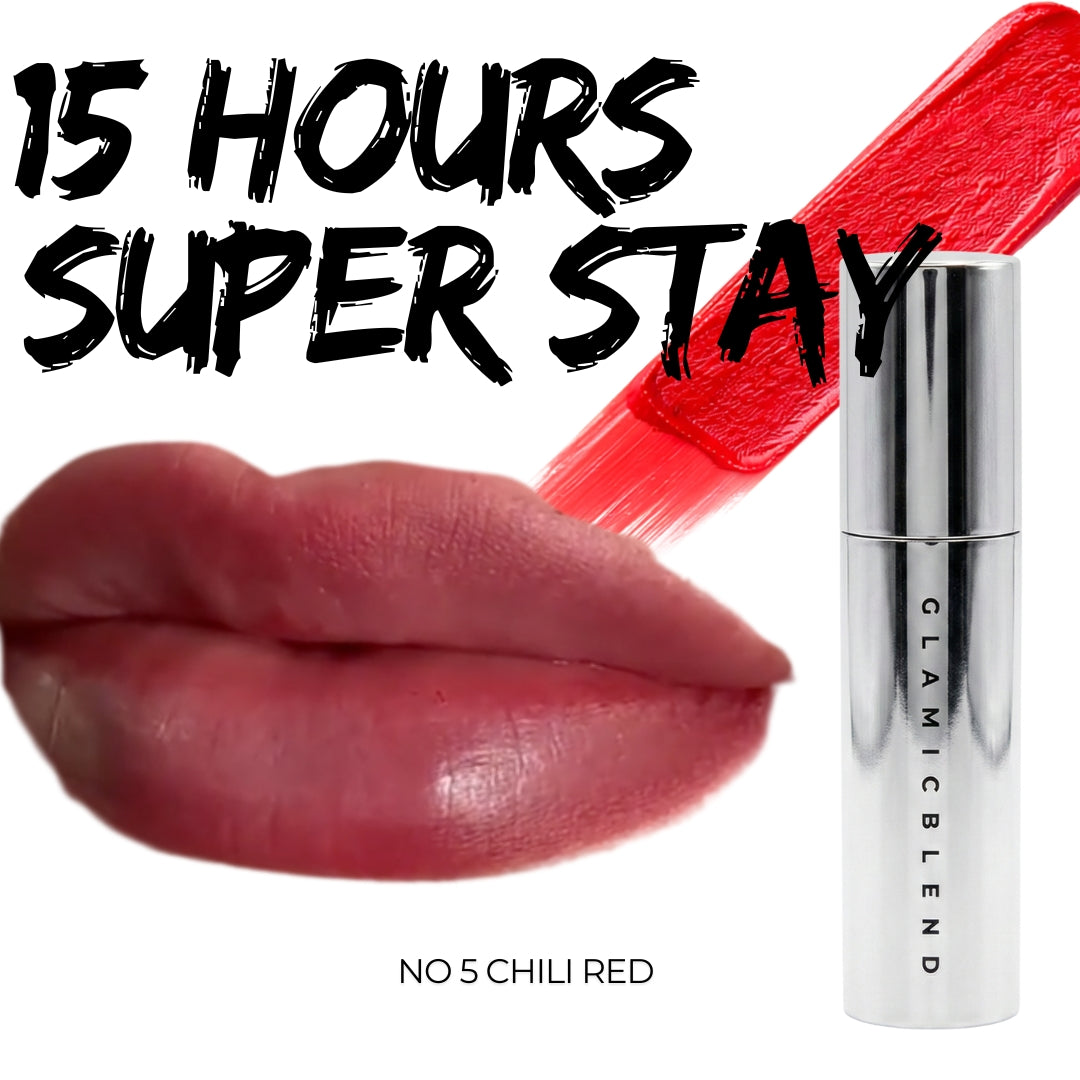 Stay-On Peel Tint nella tonalità Chili Red sulle labbra