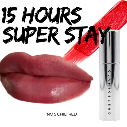 Stay-On Peel Tint nella tonalità Chili Red sulle labbra