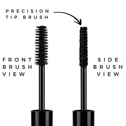 Killer Lash mascara precision-tip brush, front and side view