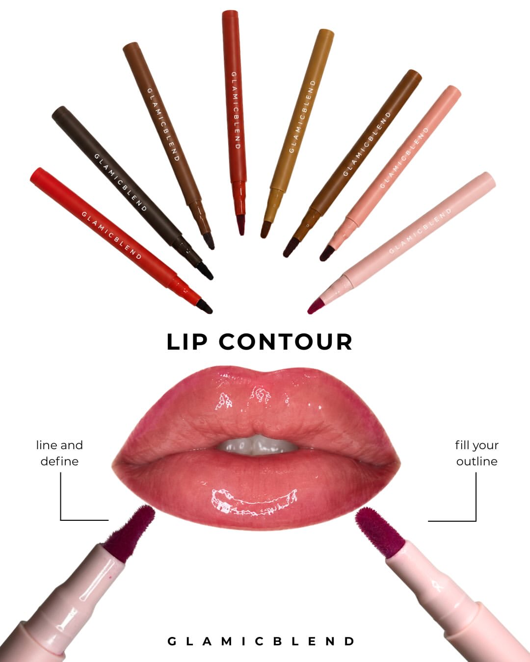 Collection Lip Contour Stain en huit teintes, pour tracer et définir